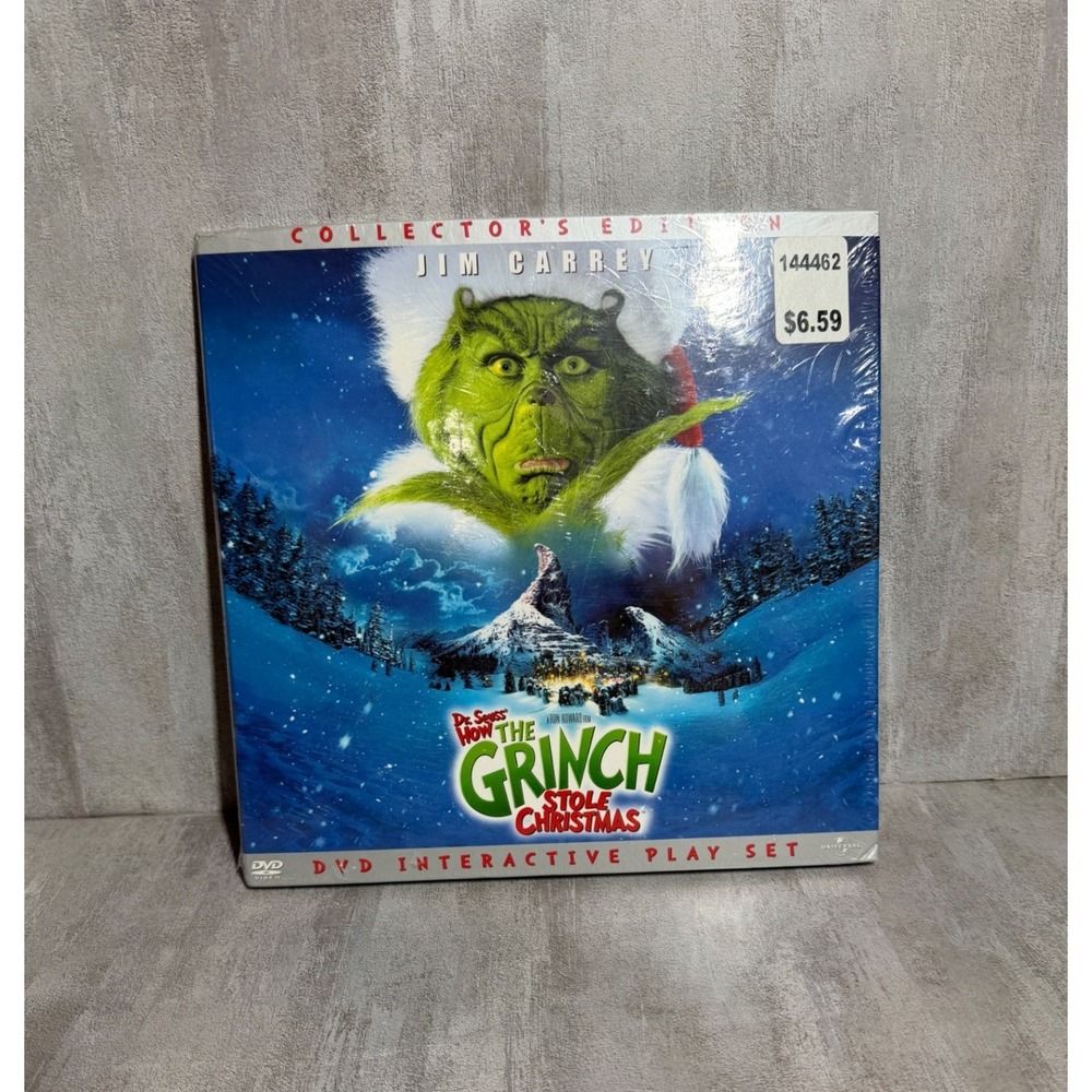 How The Grinch Stole Christmas DVD Interactive Play Set Jim Carrey New Sealed